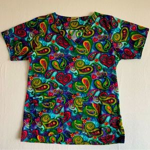 Cottonality scrub shirt woman’s size small